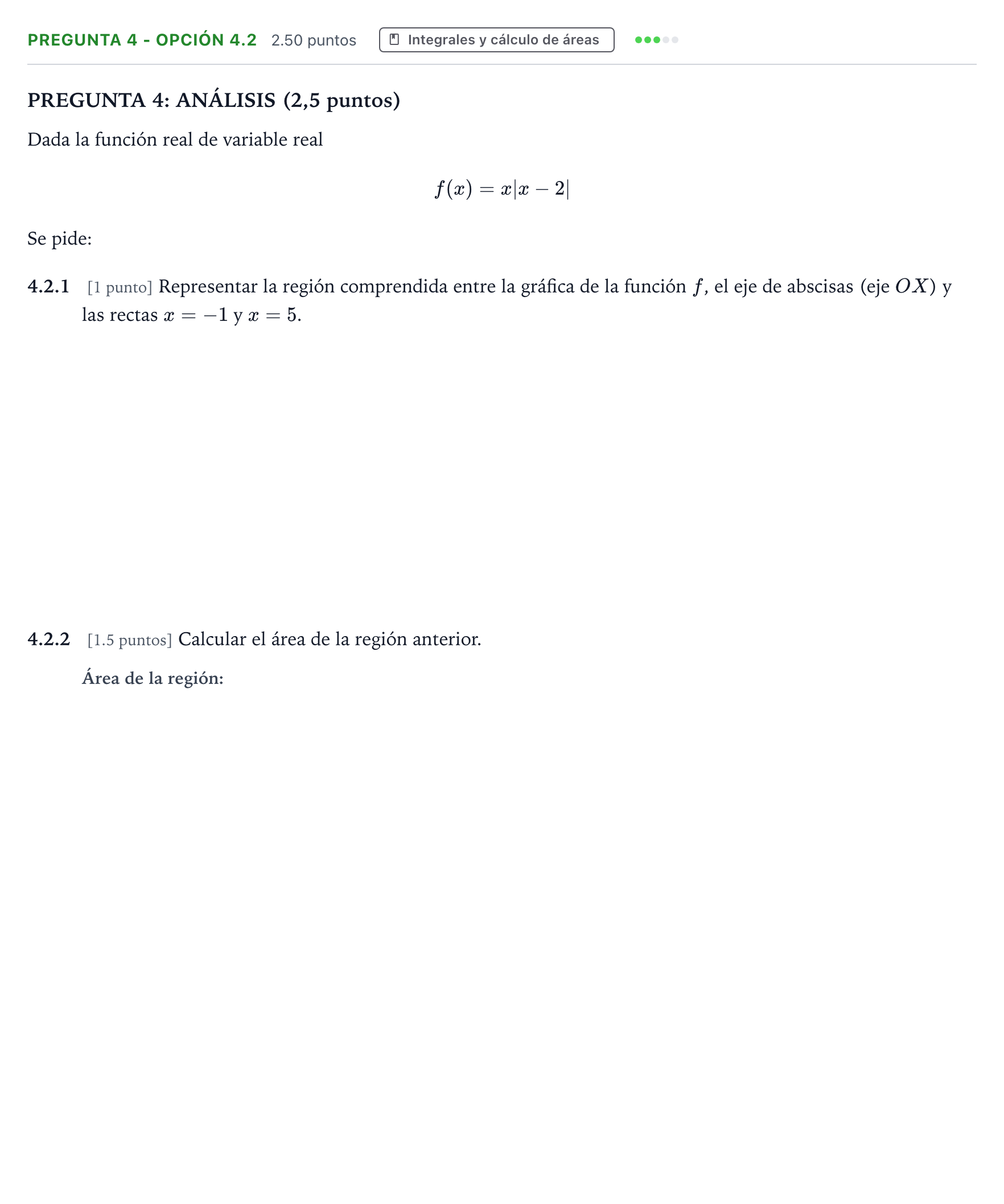 Enunciado: Pregunta 4 - Opción 4.2 · Matemáticas II PAU Valencia Ordinaria 2025