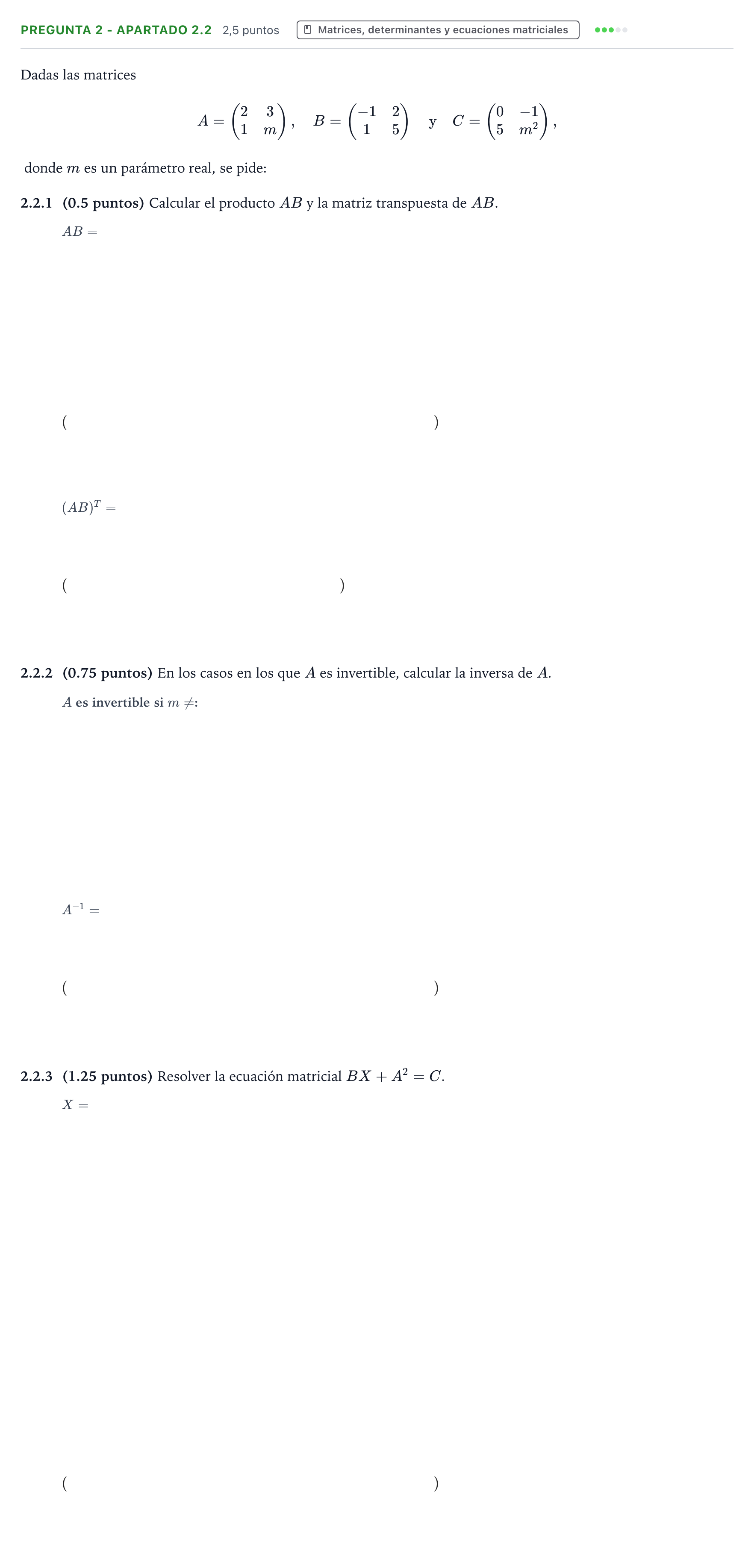 Enunciado: Pregunta 2 - Apartado 2.2 · Matemáticas II PAU Valencia Ordinaria solapamiento 2025