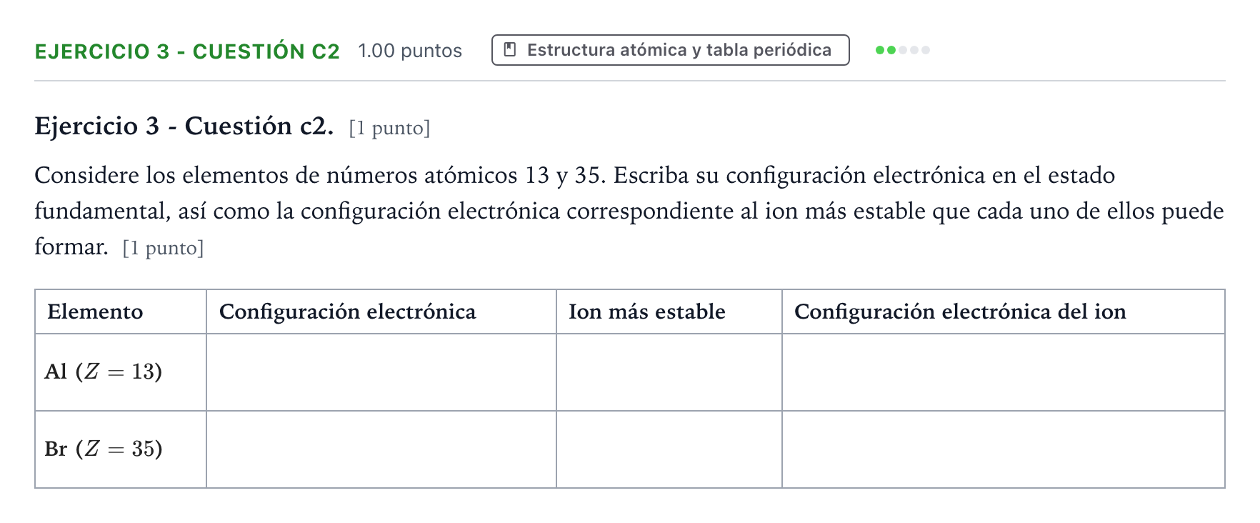 Enunciado: Ejercicio 3 - Cuestión c2 · Química PAU Valencia Extraordinaria DANA 2025