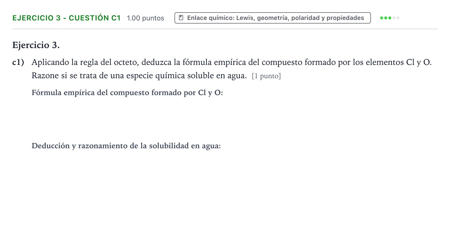 Enunciado: Ejercicio 3 - Cuestión c1 · Química PAU Valencia Ordinaria 2025