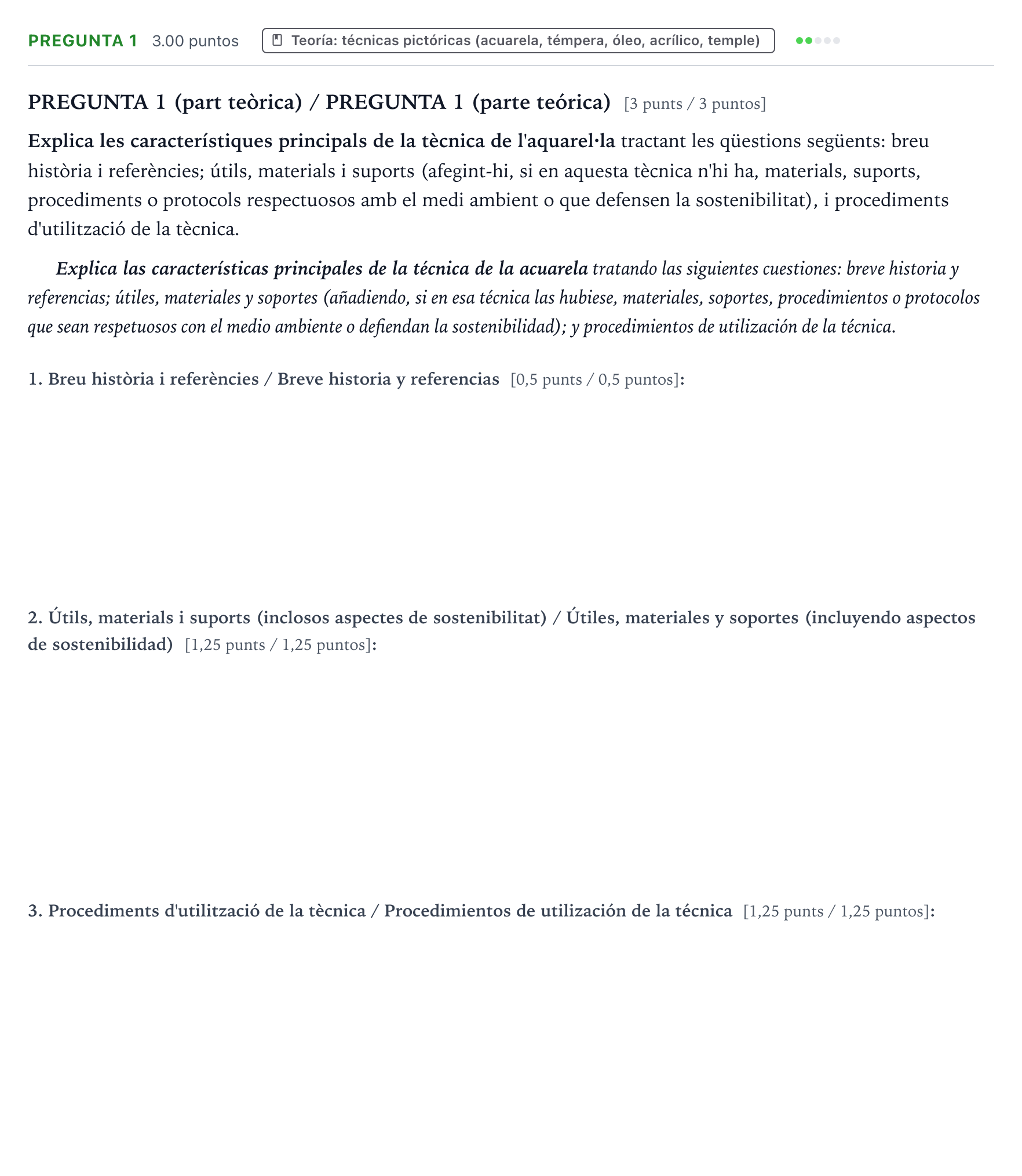 Enunciado: Pregunta 1 · Técnicas de Expresión Gráfico-Plástica PAU Valencia Extraordinaria 2025