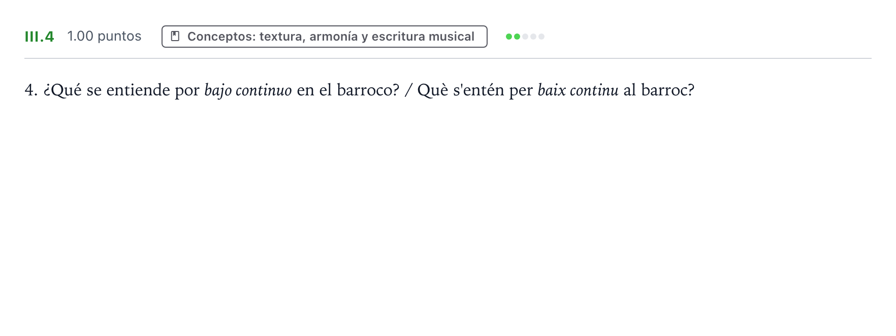 Enunciado: Ejercicio III.4 · Análisis Musical II PAU Valencia Extraordinaria 2024
