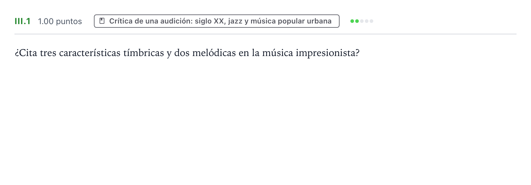 Enunciado: Ejercicio III.1 · Análisis Musical II PAU Valencia Ordinaria 2024