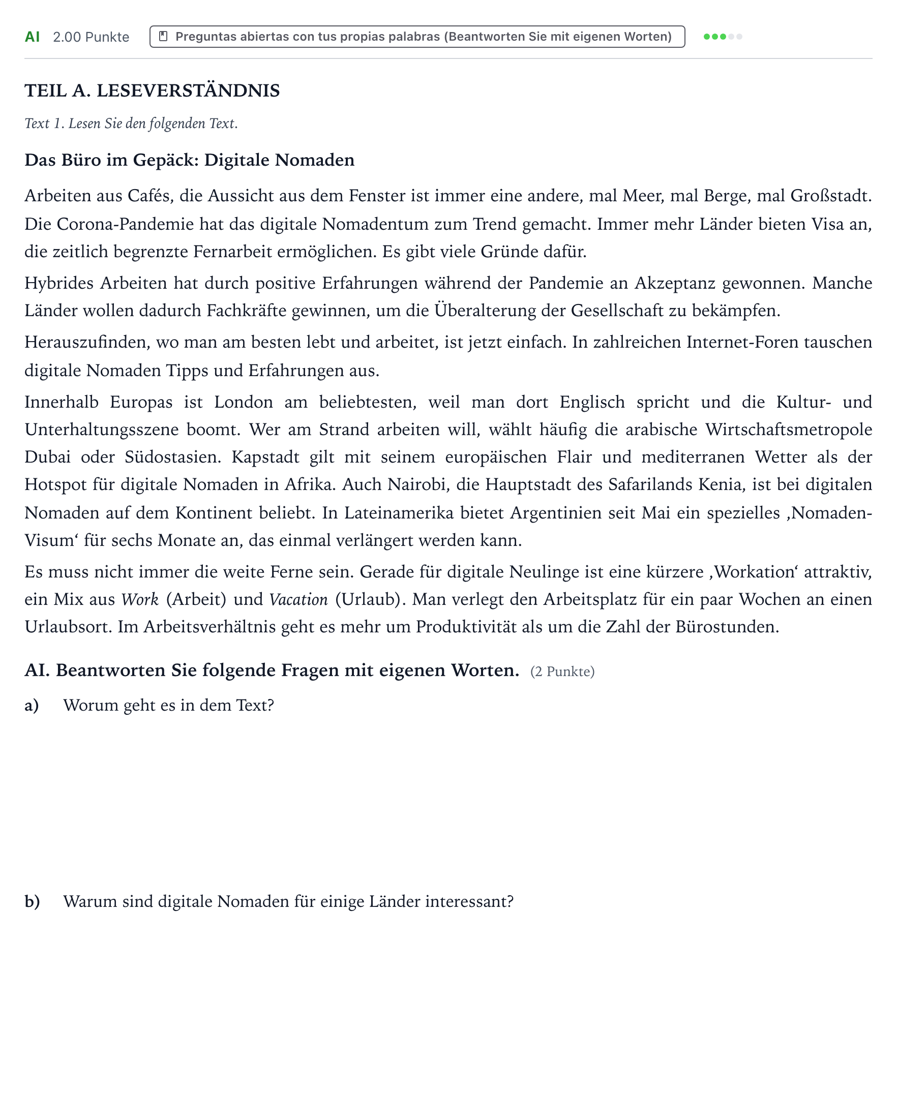 Enunciado: Ejercicio AI · Alemán PAU Valencia Ordinaria 2024