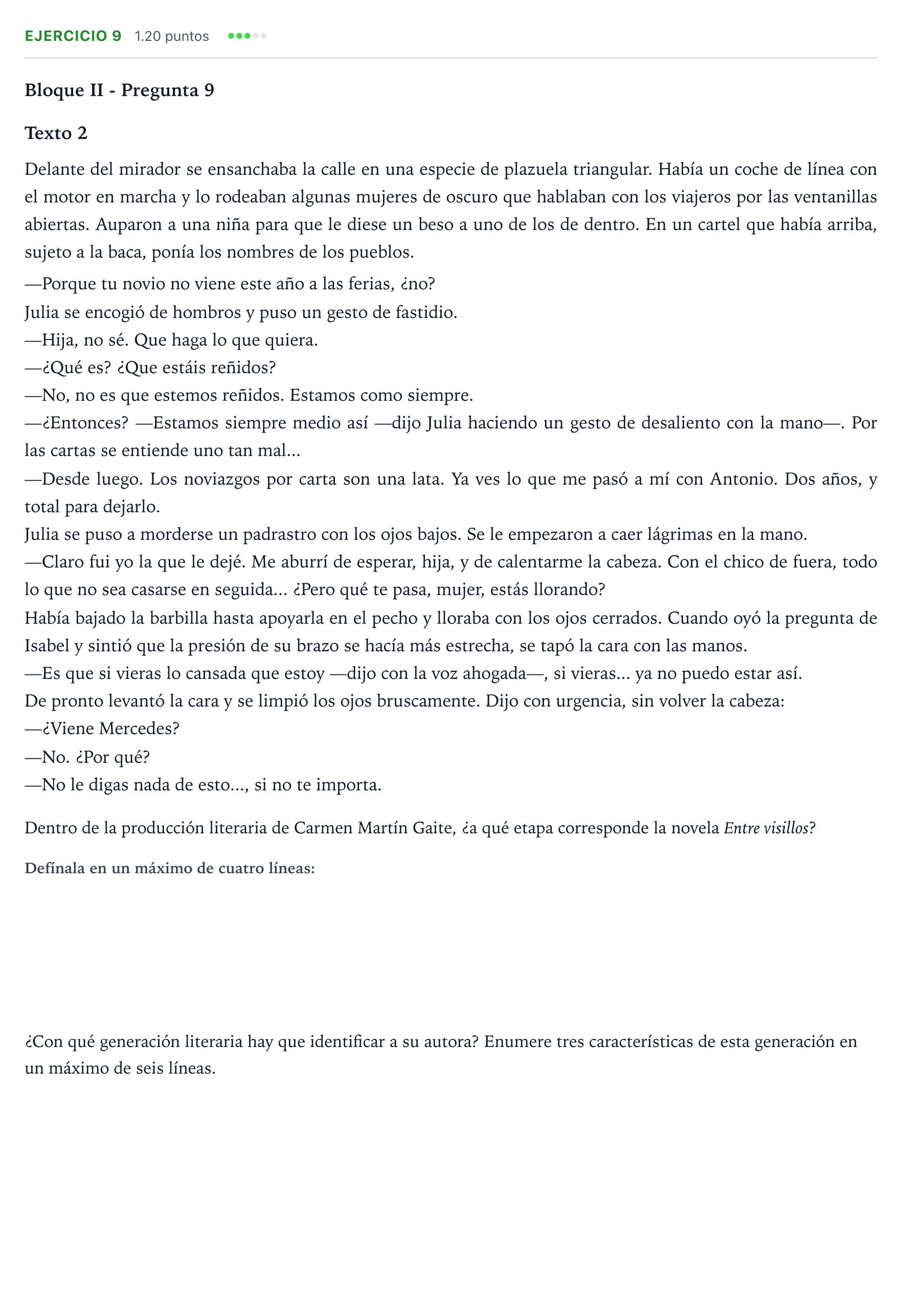 Enunciado: Problema 9 · Lengua Castellana y Literatura II PAU Valencia Extraordinaria 2024