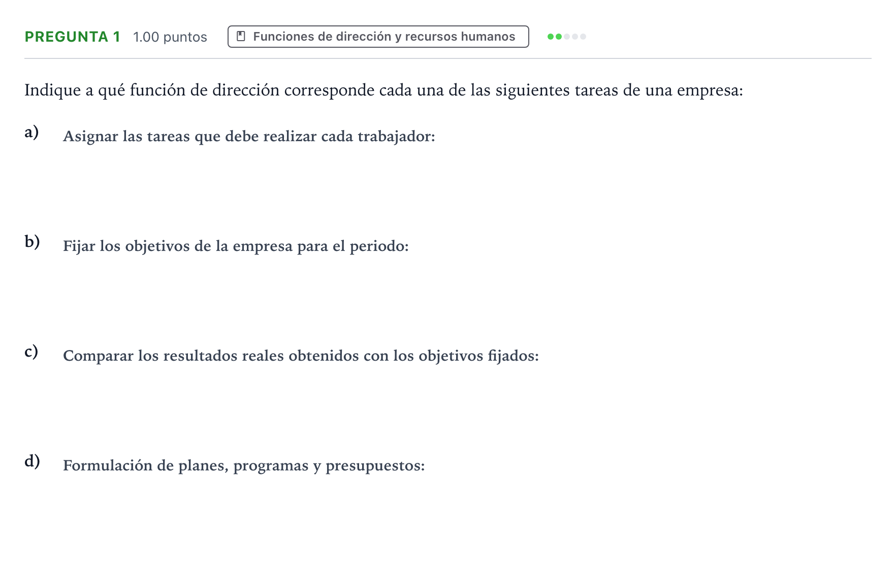 Enunciado: Pregunta 1 · Empresa y Diseño de Modelos de Negocio PAU Valencia Extraordinaria 2024