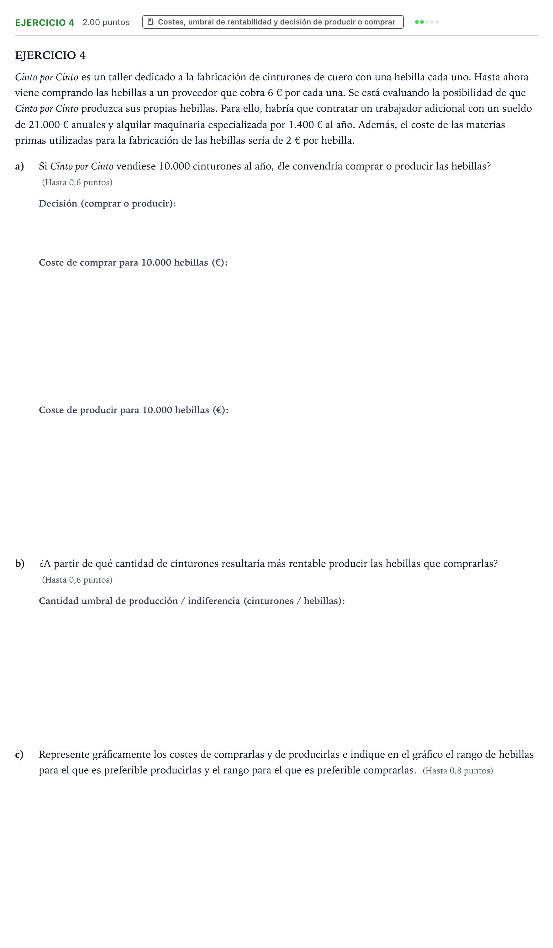Enunciado: Ejercicio 4 · Empresa y Diseño de Modelos de Negocio PAU Valencia Ordinaria 2024