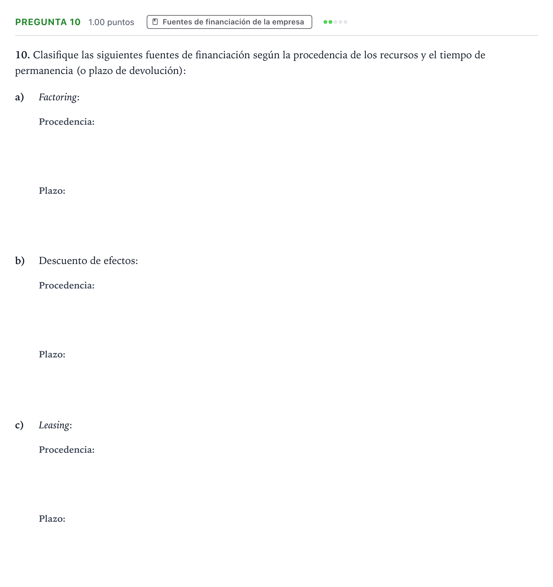 Enunciado: Pregunta 10 · Empresa y Diseño de Modelos de Negocio PAU Valencia Ordinaria 2024