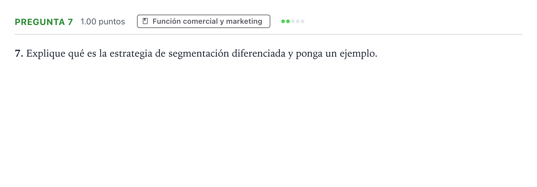 Enunciado: Pregunta 7 · Empresa y Diseño de Modelos de Negocio PAU Valencia Ordinaria 2024