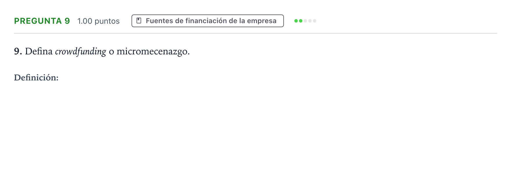 Enunciado: Pregunta 9 · Empresa y Diseño de Modelos de Negocio PAU Valencia Ordinaria 2024