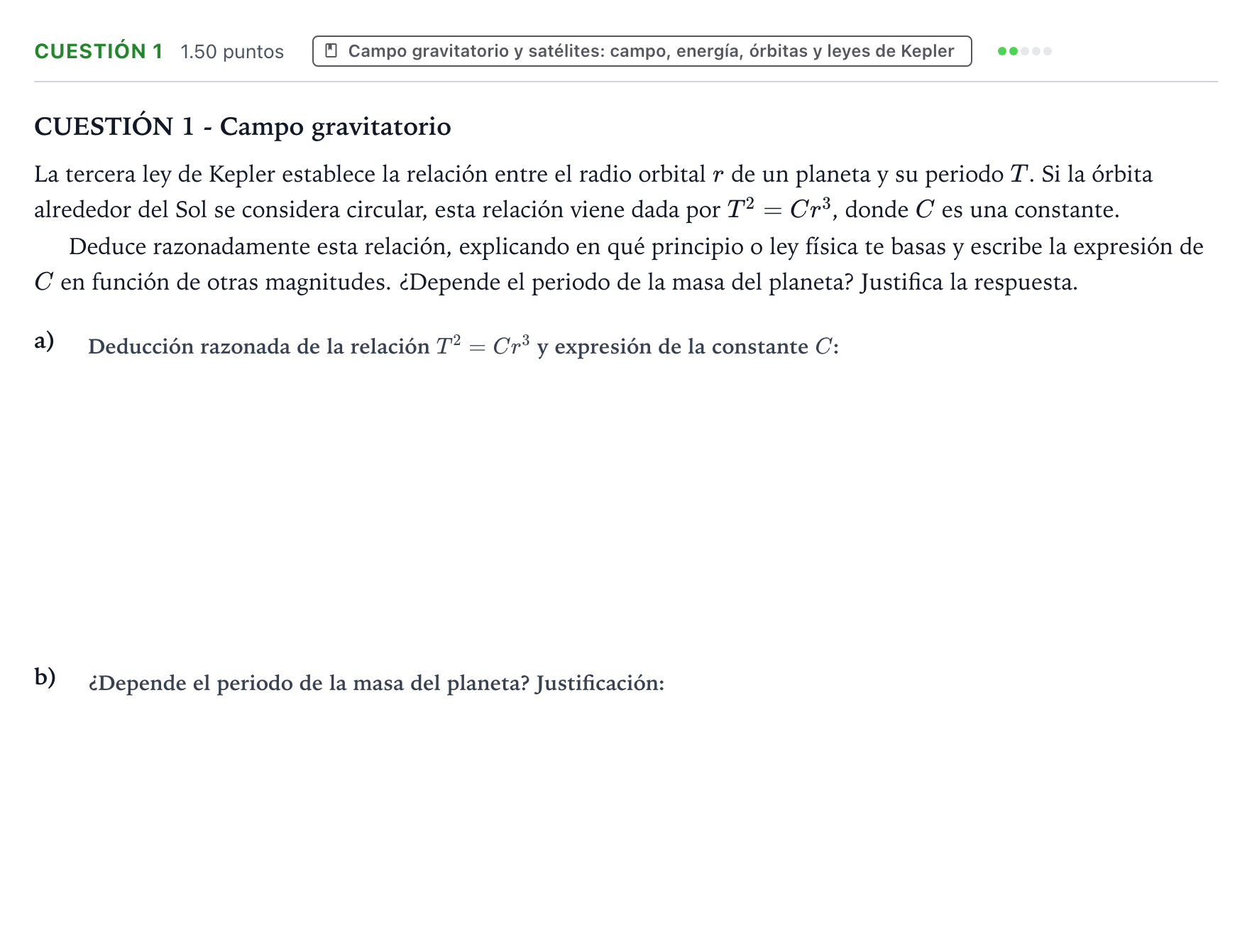 Enunciado: Cuestión 1 · Física PAU Valencia Extraordinaria 2024