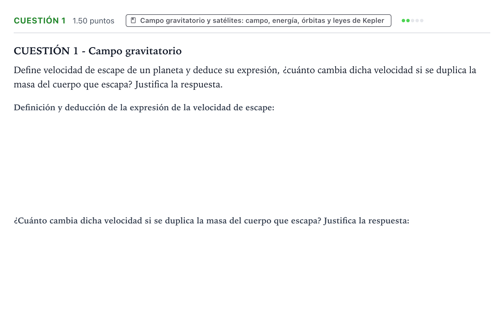 Enunciado: Cuestión 1 · Física PAU Valencia Ordinaria 2024