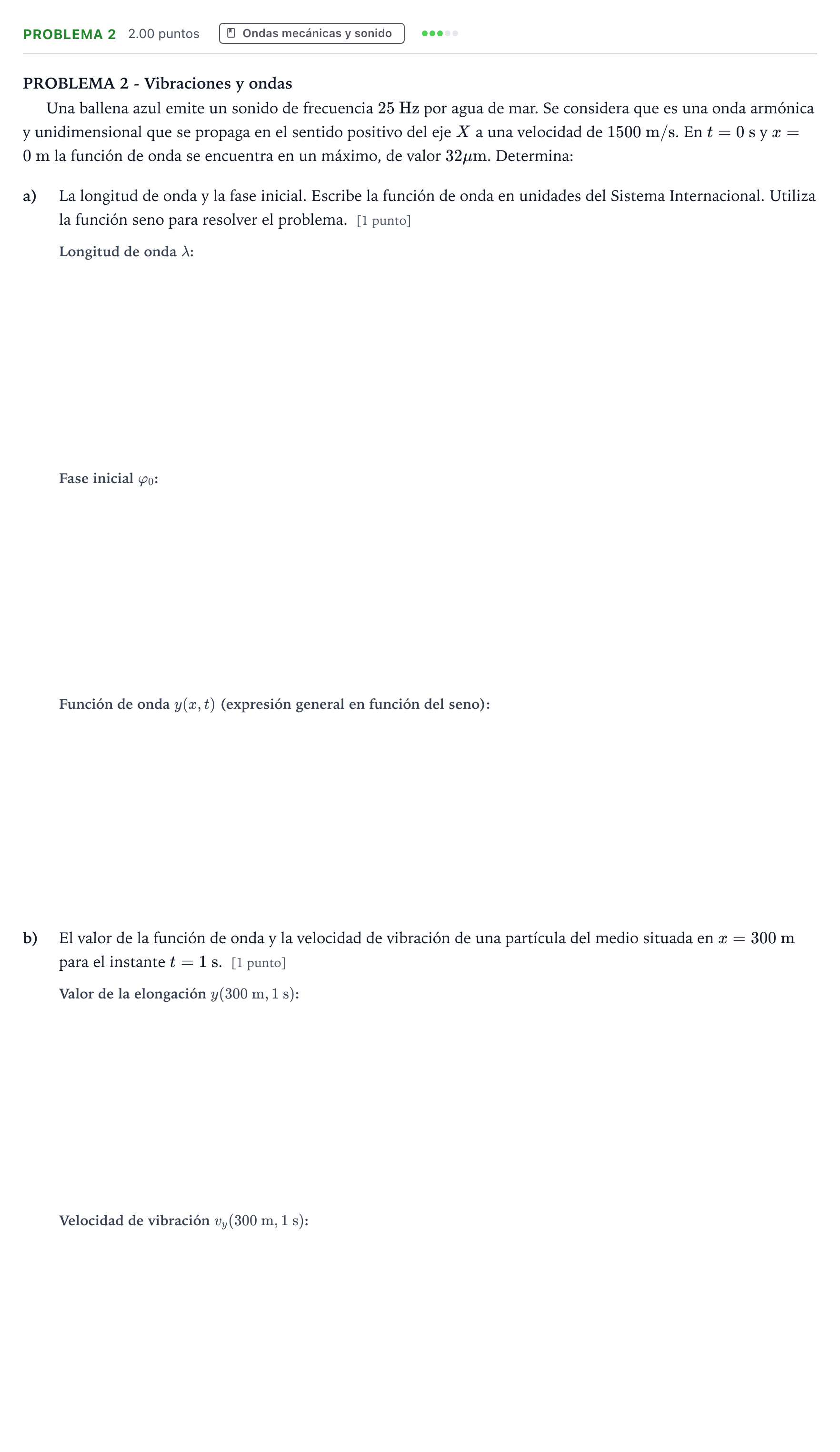 Enunciado: Problema 2 · Física PAU Valencia Ordinaria 2024