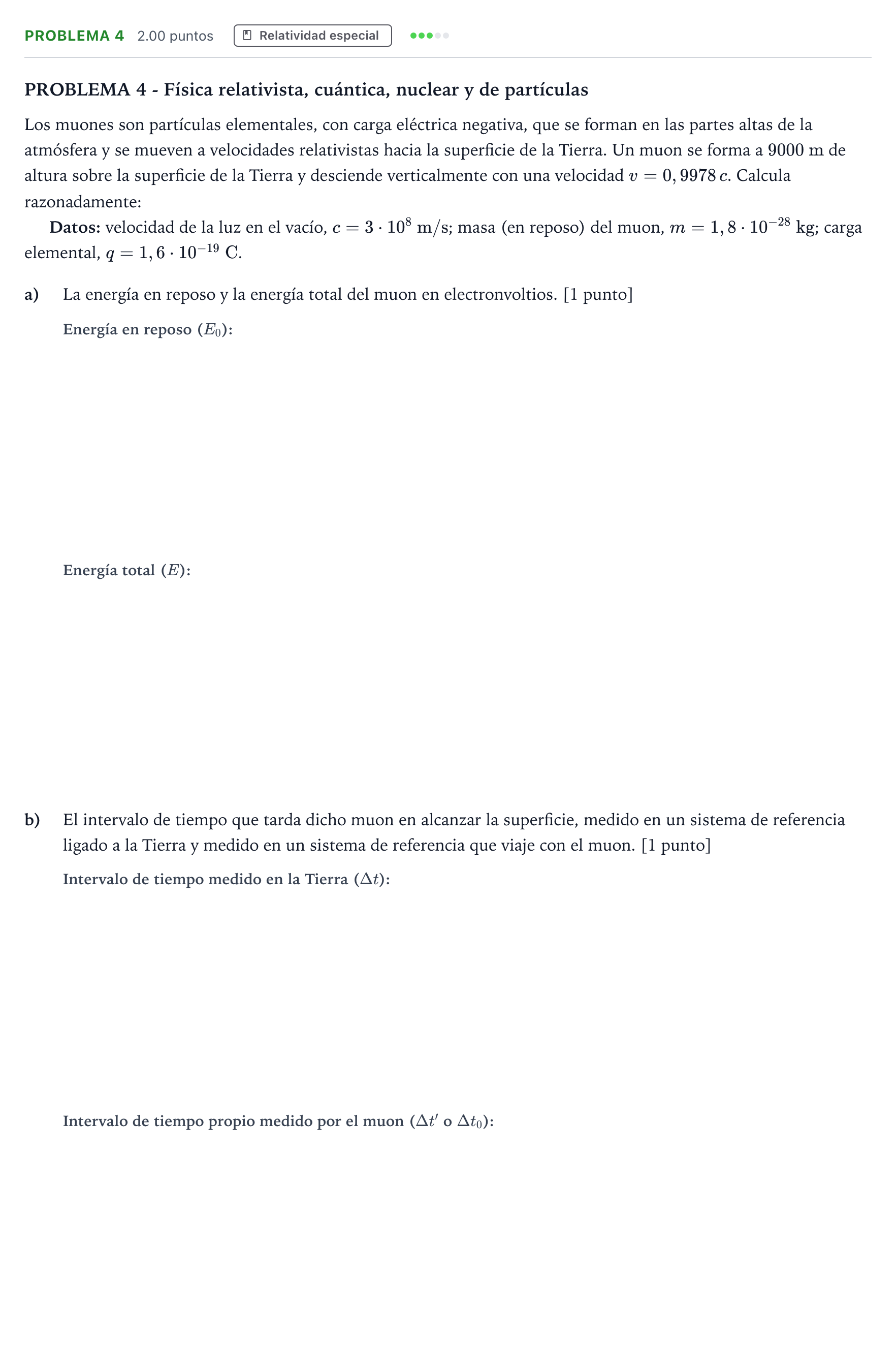 Enunciado: Problema 4 · Física PAU Valencia Ordinaria 2024
