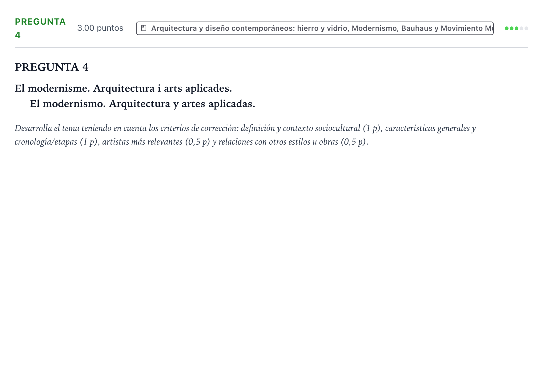 Enunciado: Pregunta 4 · Fundamentos Artísticos PAU Valencia Extraordinaria 2024
