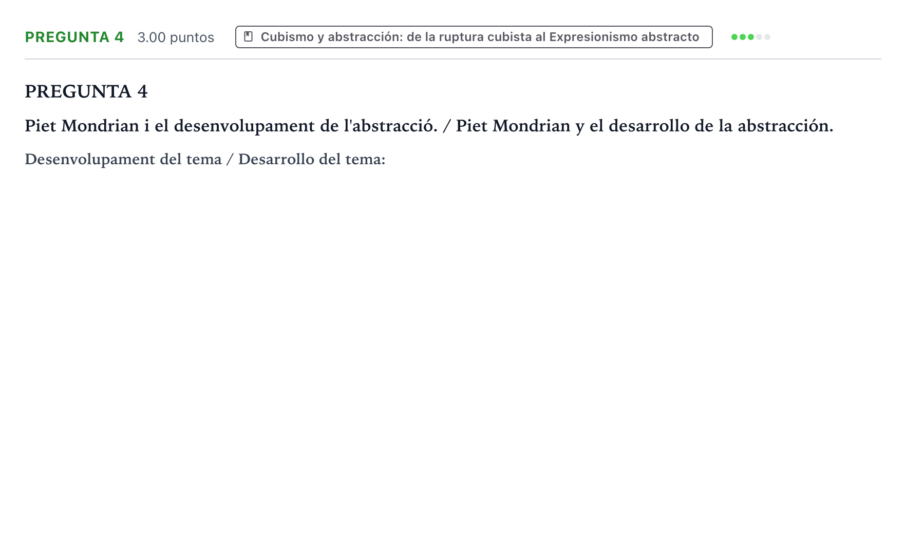 Enunciado: Pregunta 4 · Fundamentos Artísticos PAU Valencia Ordinaria (Fundamentos del Arte II) 2024