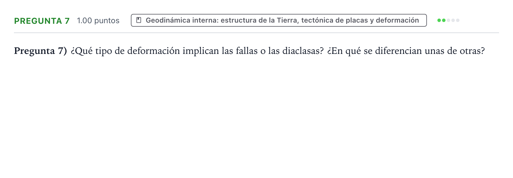 Enunciado: Pregunta 7 · Geología y Ciencias Ambientales PAU Valencia Extraordinaria 2024