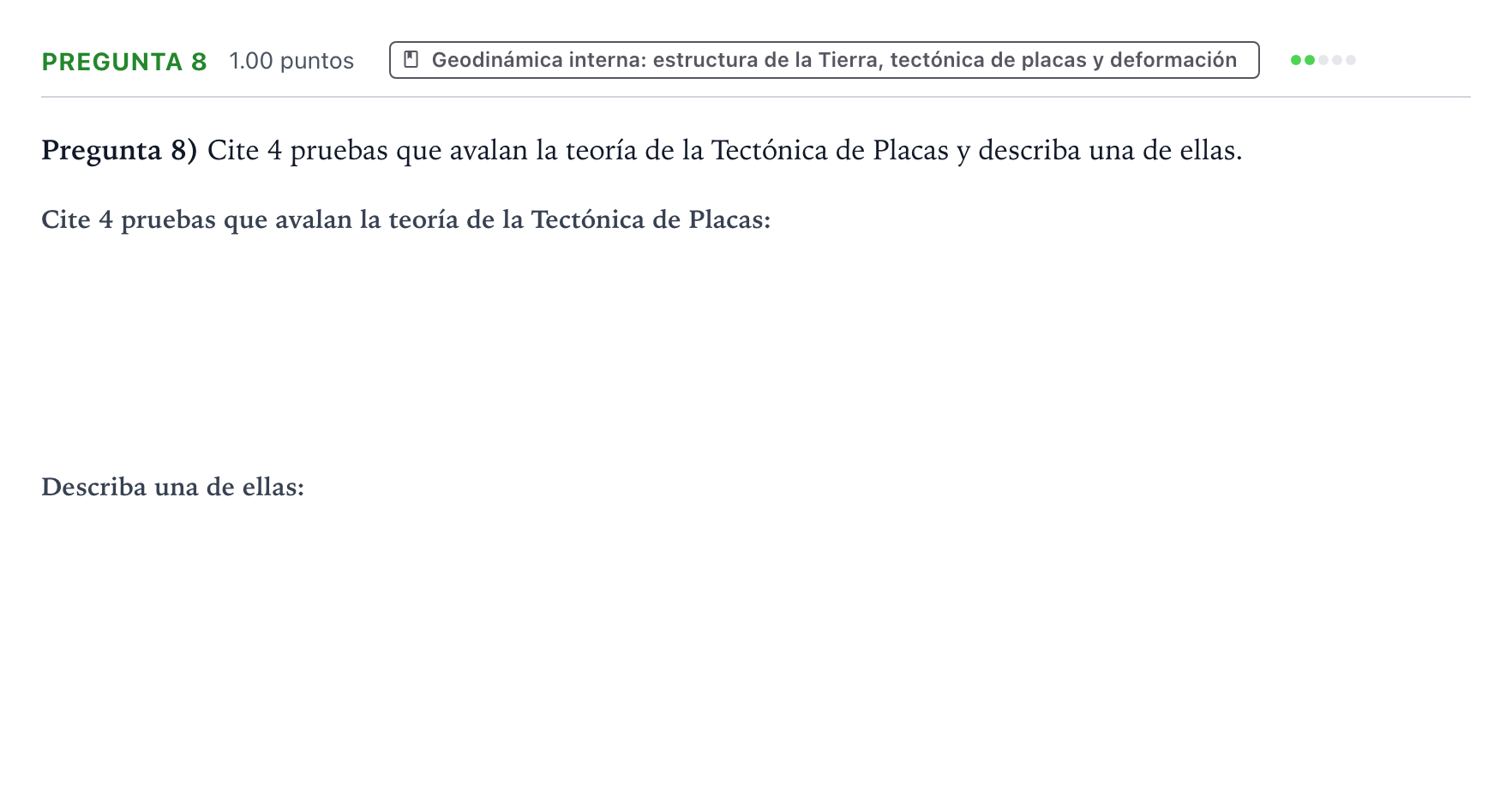 Enunciado: Pregunta 8 · Geología y Ciencias Ambientales PAU Valencia Extraordinaria 2024