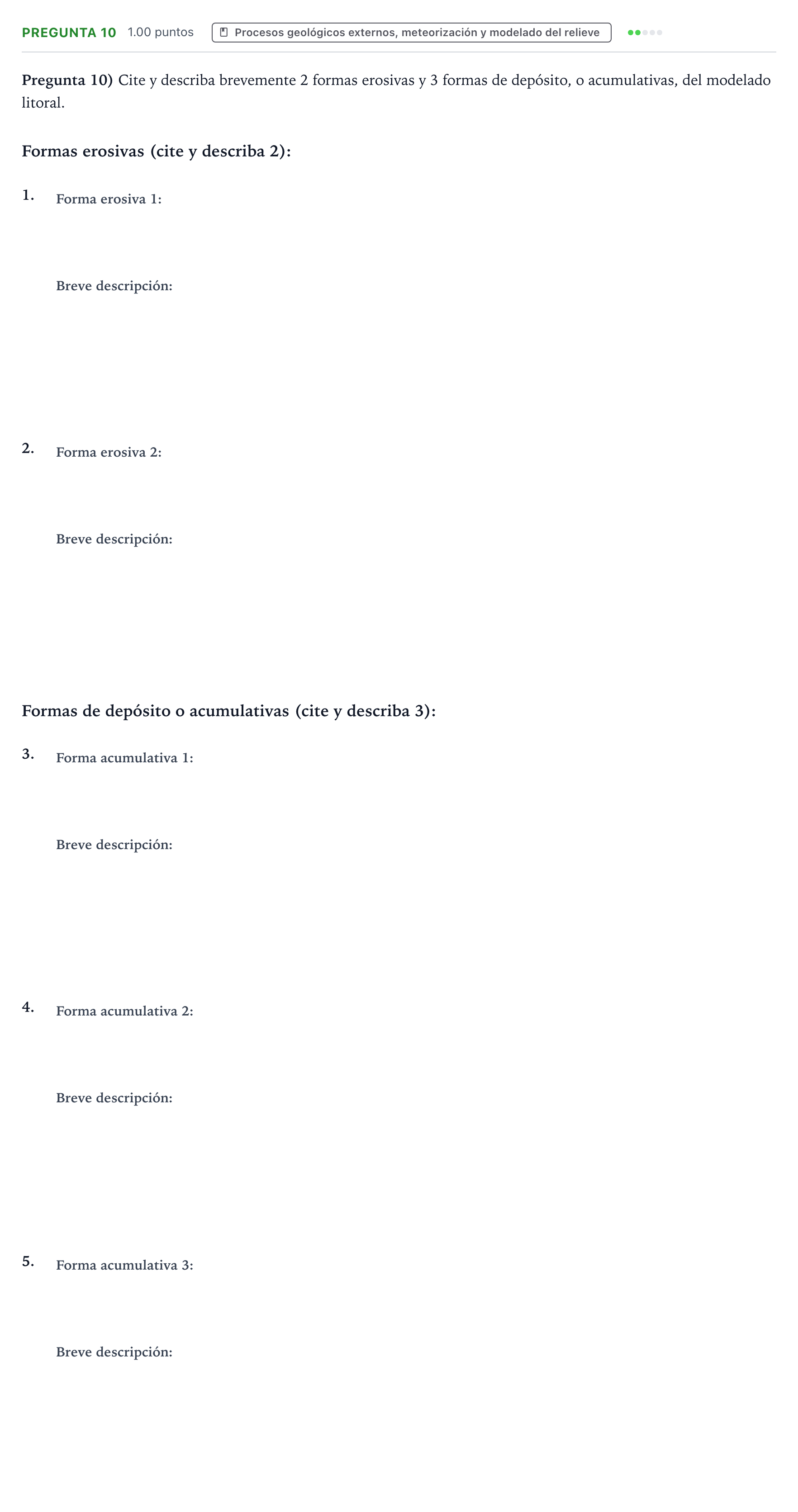 Enunciado: Pregunta 10 · Geología y Ciencias Ambientales PAU Valencia Ordinaria 2024