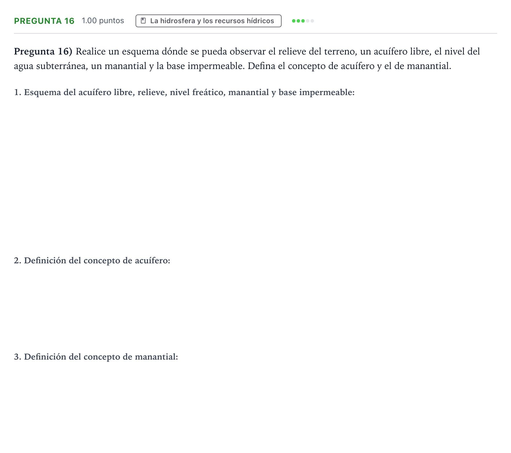 Enunciado: Pregunta 16 · Geología y Ciencias Ambientales PAU Valencia Ordinaria 2024