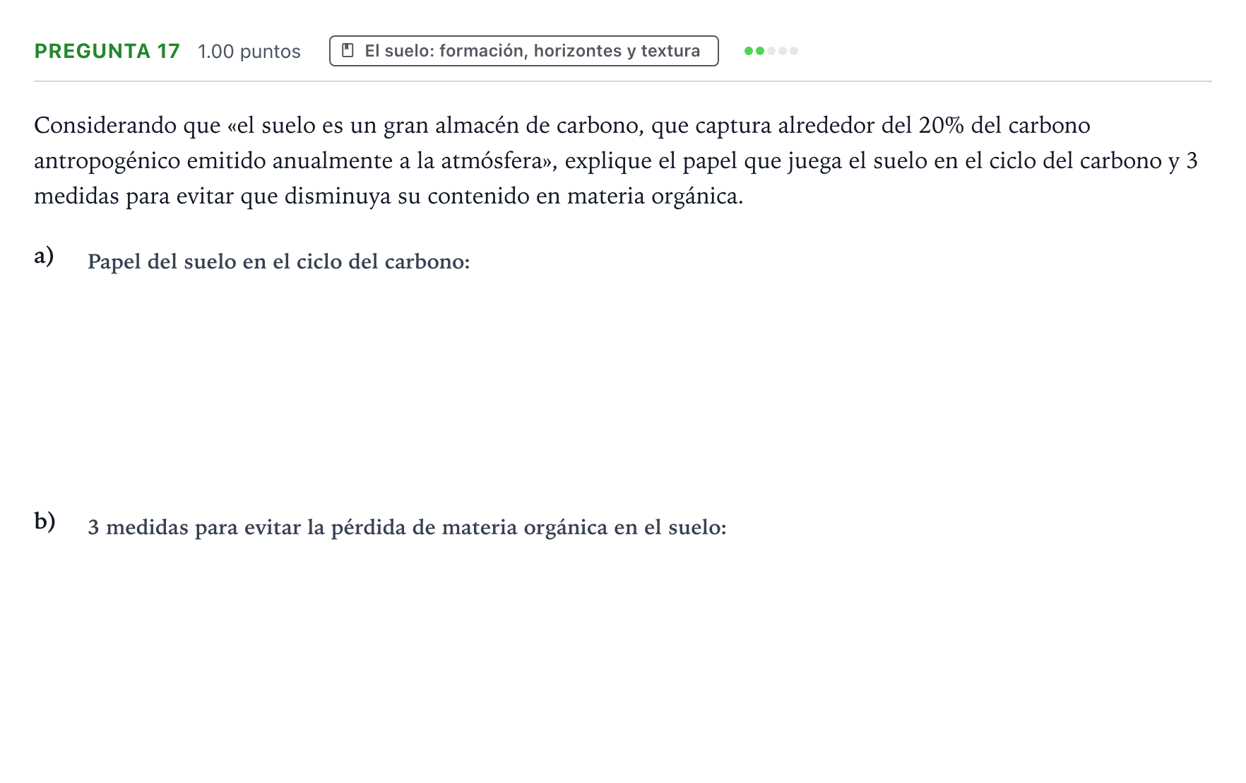 Enunciado: Pregunta 17 · Geología y Ciencias Ambientales PAU Valencia Ordinaria 2024