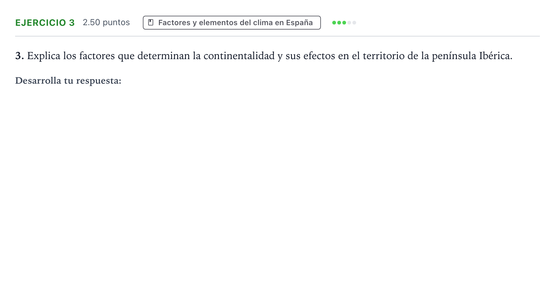 Enunciado: Problema 3 · Geografía PAU Valencia Extraordinaria 2024