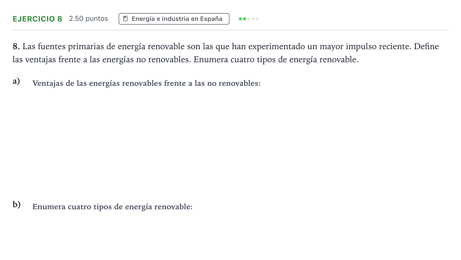 Enunciado: Problema 8 · Geografía PAU Valencia Extraordinaria 2024