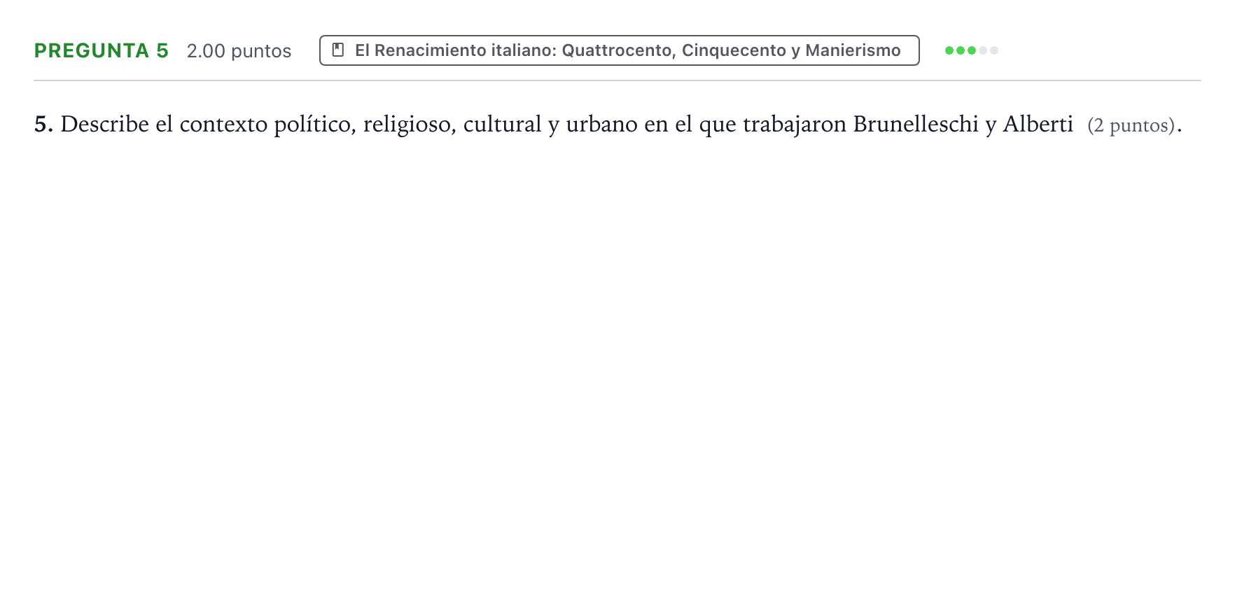 Enunciado: Pregunta 5 · Historia del Arte PAU Valencia Extraordinaria 2024