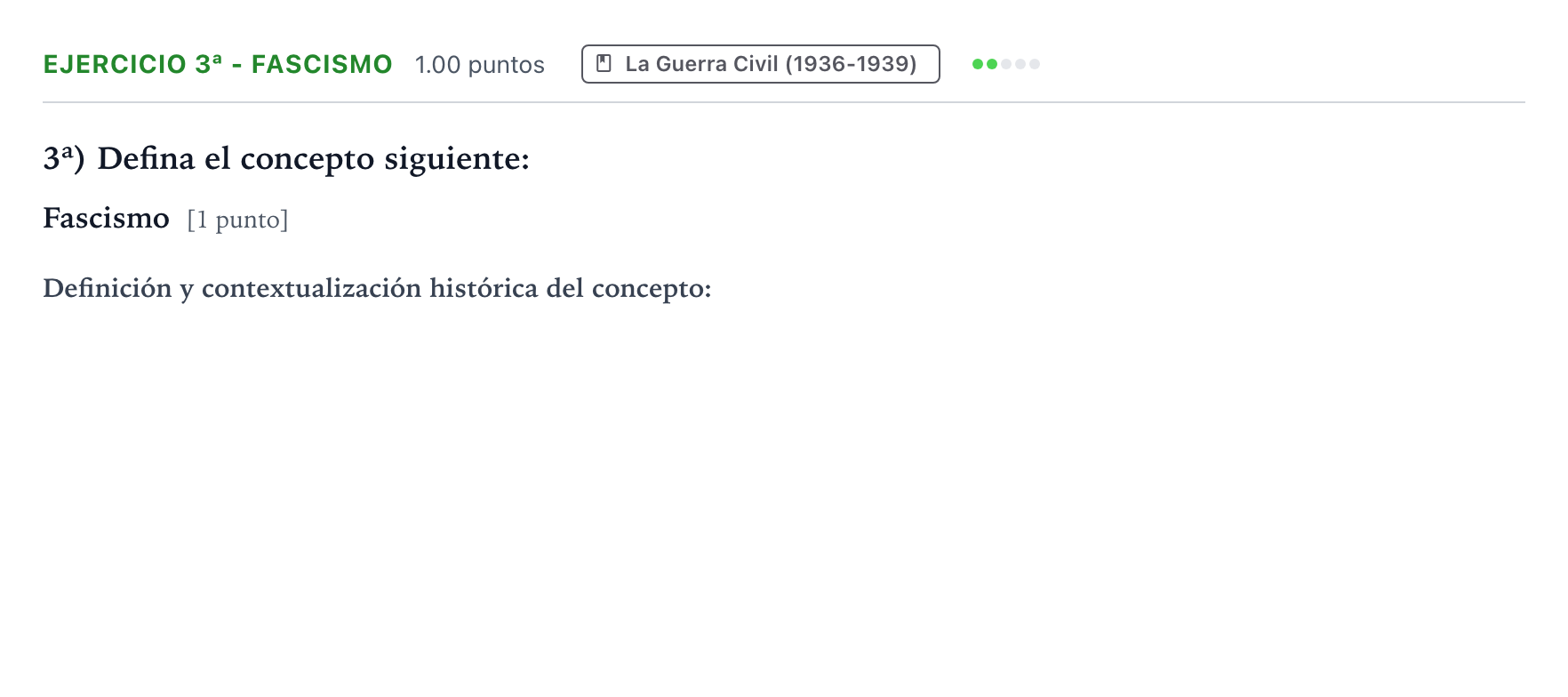 Enunciado: Ejercicio 3ª - Fascismo · Historia de España PAU Valencia Ordinaria 2024