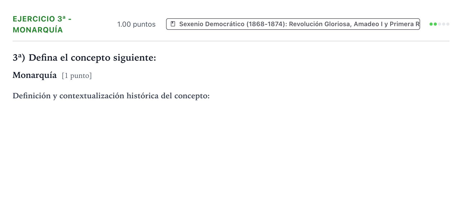 Enunciado: Ejercicio 3ª - Monarquía · Historia de España PAU Valencia Ordinaria 2024