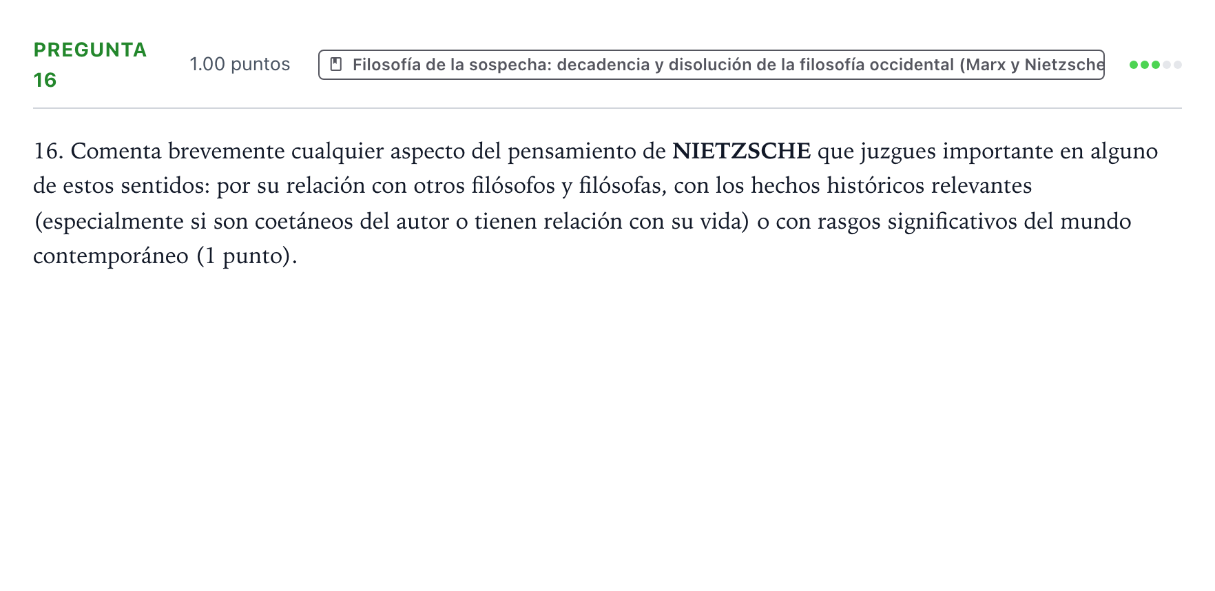 Enunciado: Pregunta 16 · Historia de la Filosofía PAU Valencia Extraordinaria 2024