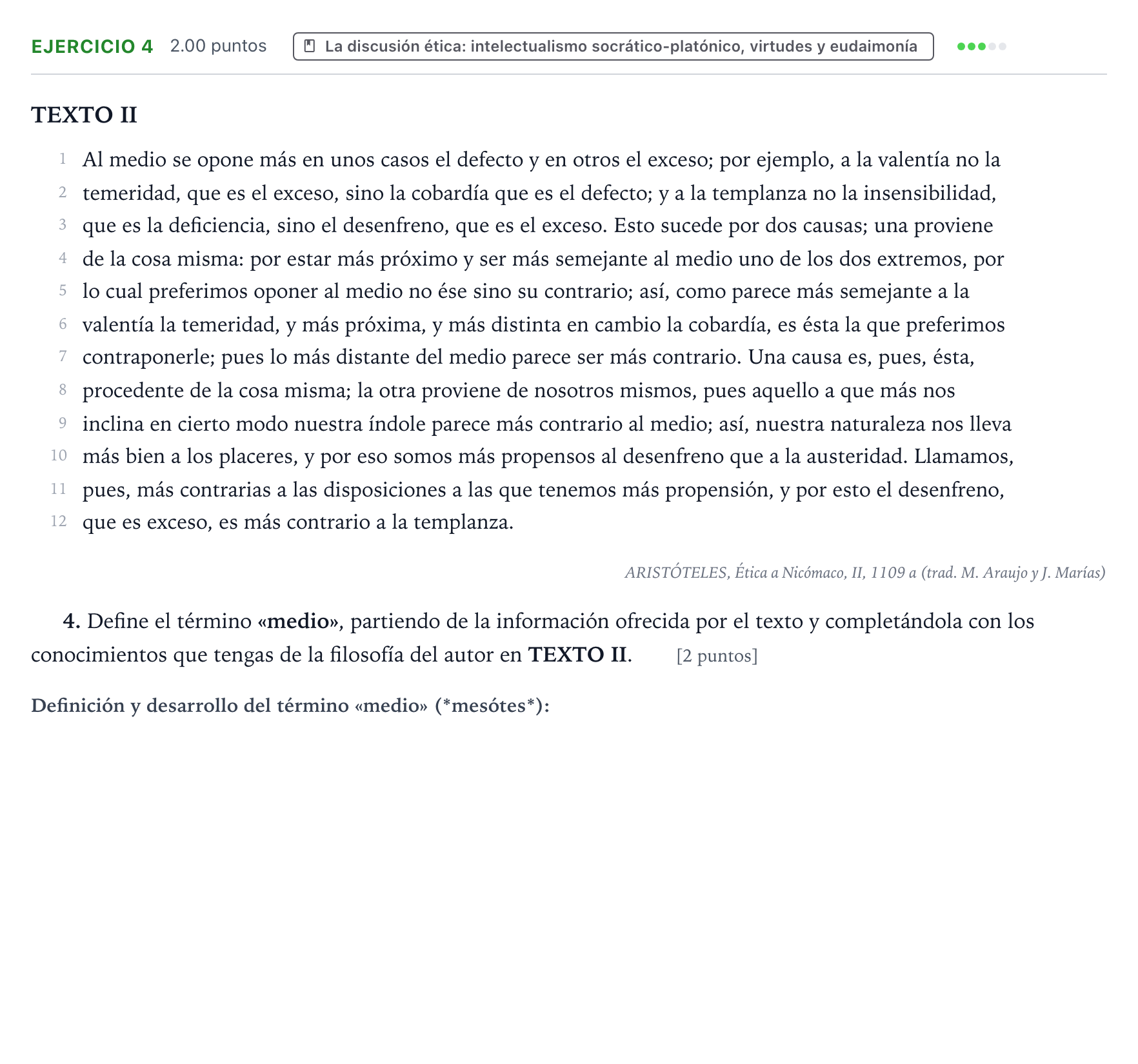 Enunciado: Problema 4 · Historia de la Filosofía PAU Valencia Extraordinaria solapamiento 2024
