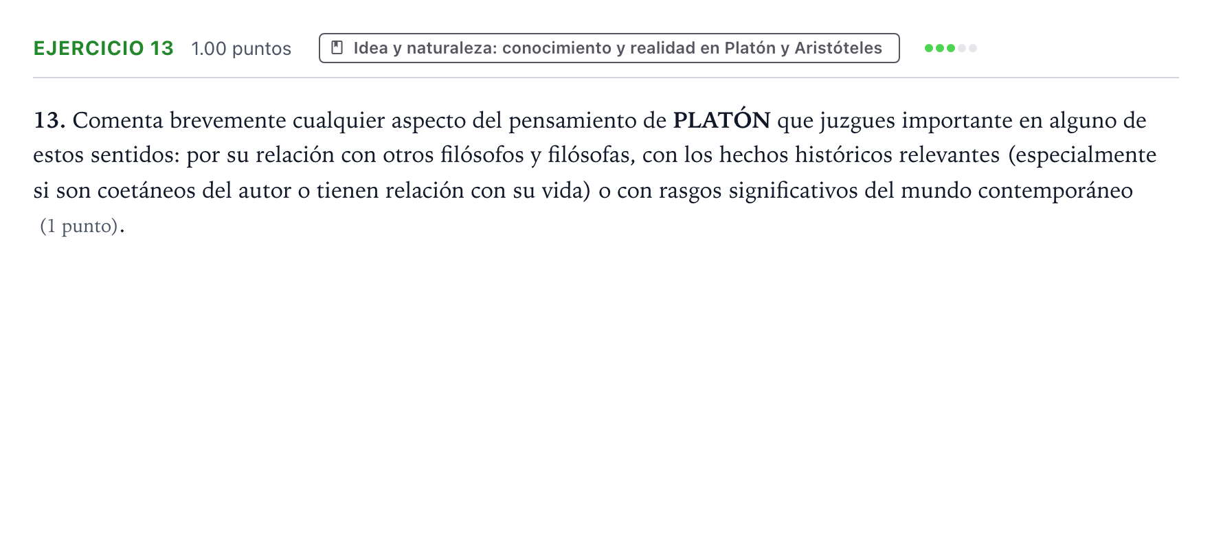 Enunciado: Problema 13 · Historia de la Filosofía PAU Valencia Ordinaria 2024