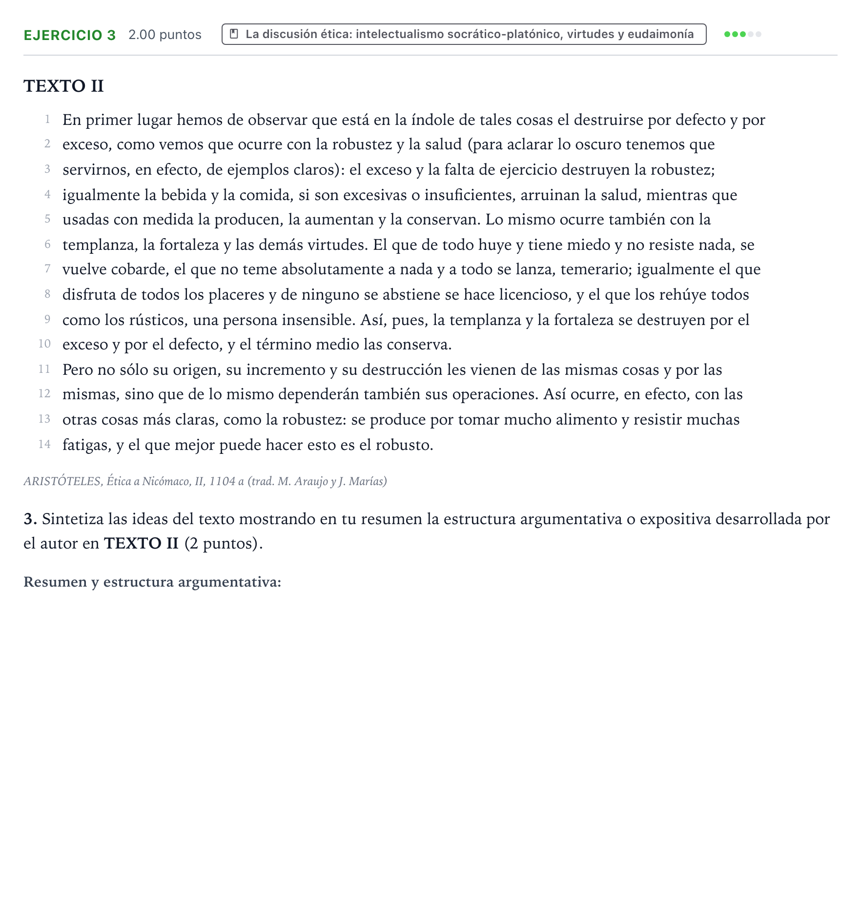 Enunciado: Problema 3 · Historia de la Filosofía PAU Valencia Ordinaria 2024