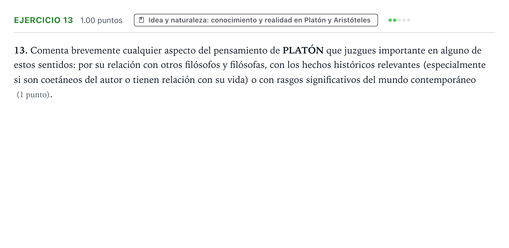 Enunciado: Problema 13 · Historia de la Filosofía PAU Valencia Ordinaria solapamiento 2024