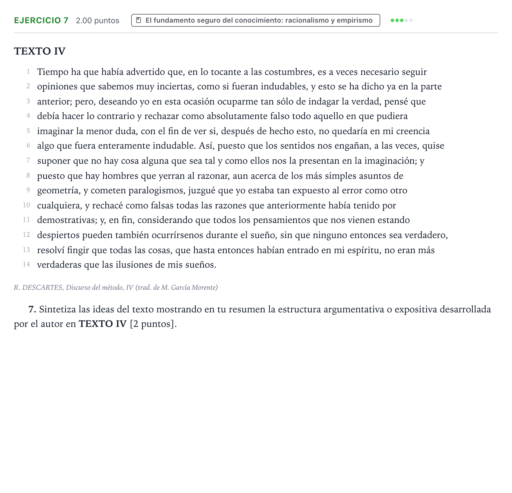 Enunciado: Problema 7 · Historia de la Filosofía PAU Valencia Ordinaria solapamiento 2024