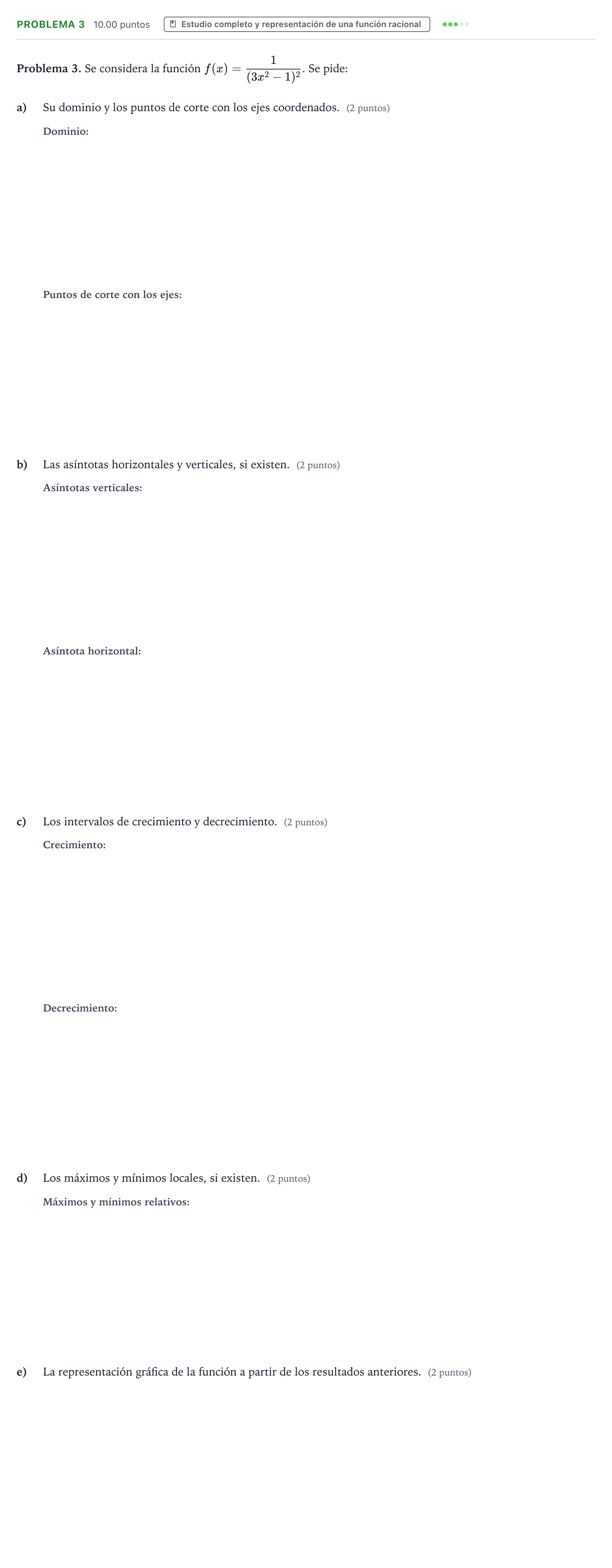 Enunciado: Problema 3 · Matemáticas aplicadas a las Ciencias Sociales II PAU Valencia Extraordinaria 2024