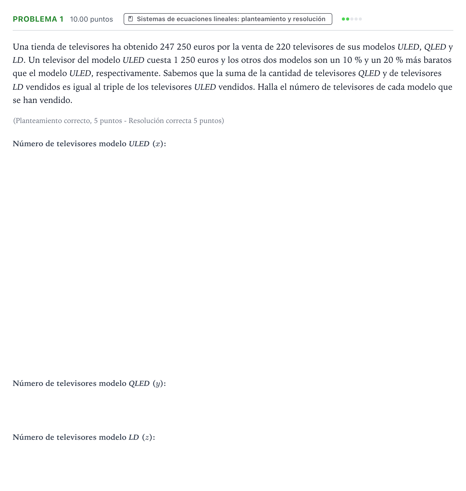 Enunciado: Problema 1 · Matemáticas aplicadas a las Ciencias Sociales II PAU Valencia Ordinaria 2024