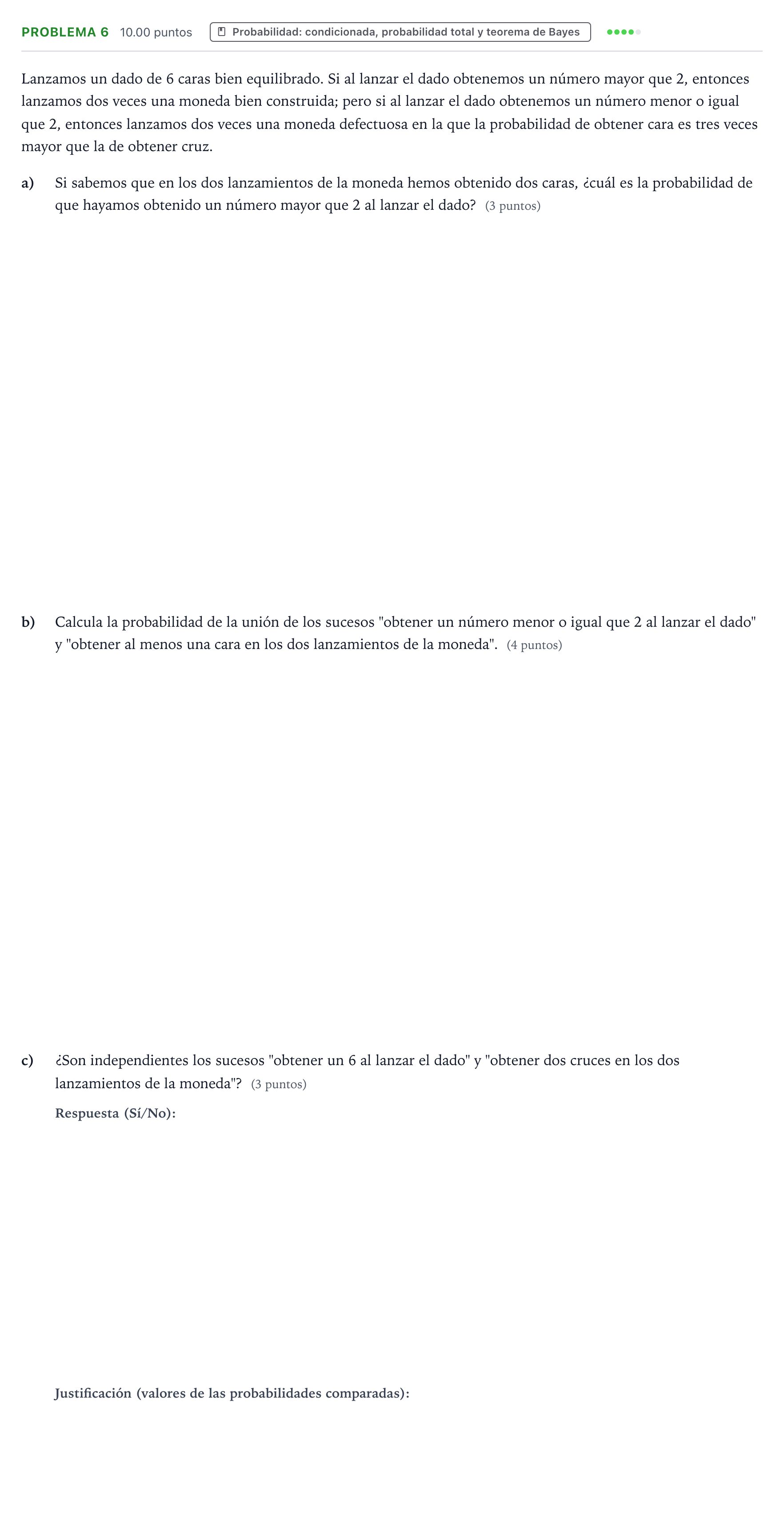 Enunciado: Problema 6 · Matemáticas aplicadas a las Ciencias Sociales II PAU Valencia Ordinaria 2024