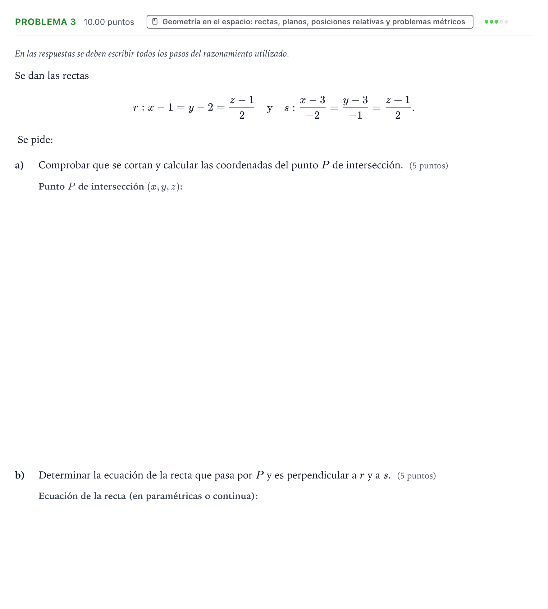 Enunciado: Problema 3 · Matemáticas II PAU Valencia Extraordinaria 2024