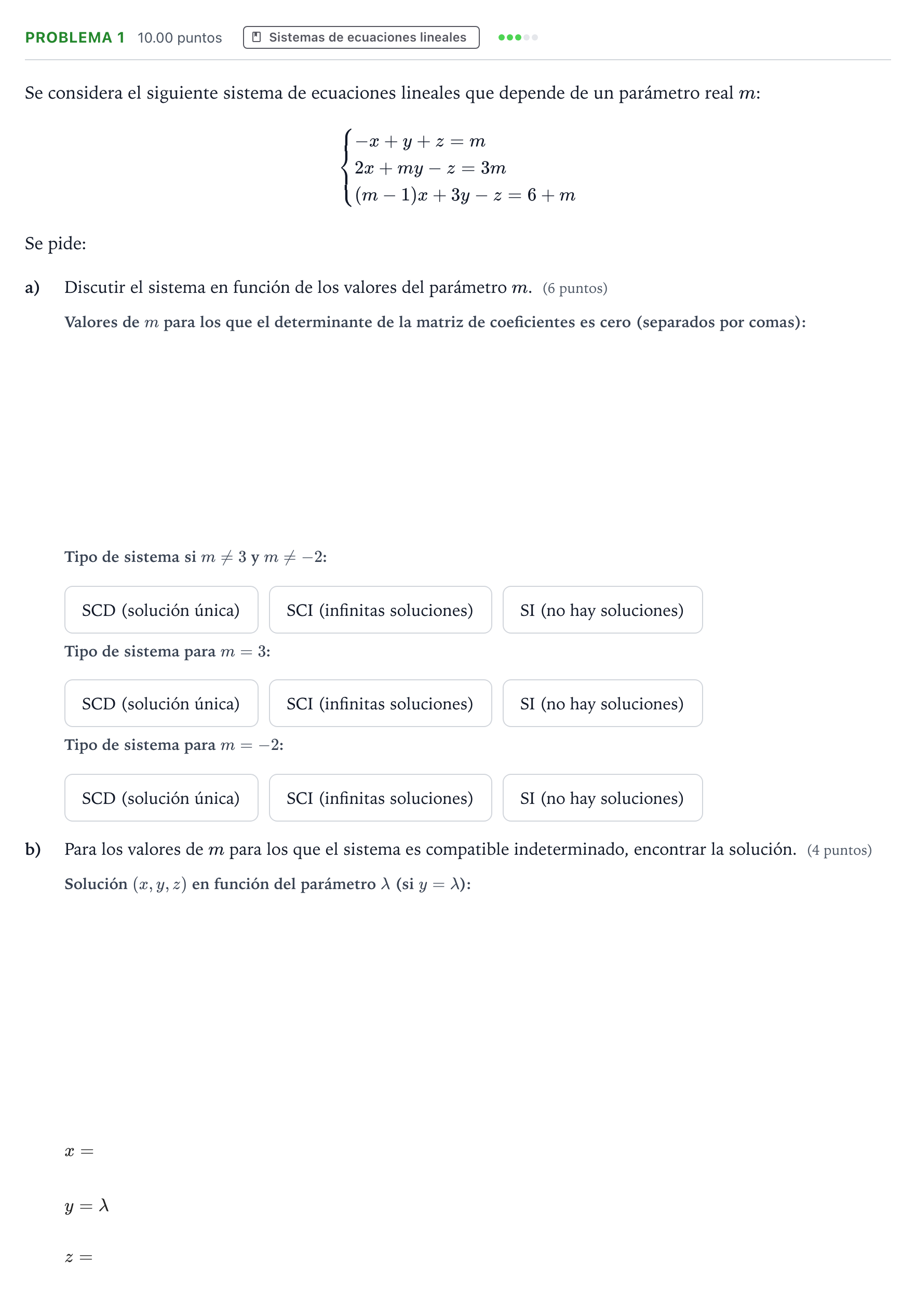 Enunciado: Problema 1 · Matemáticas II PAU Valencia Ordinaria 2024