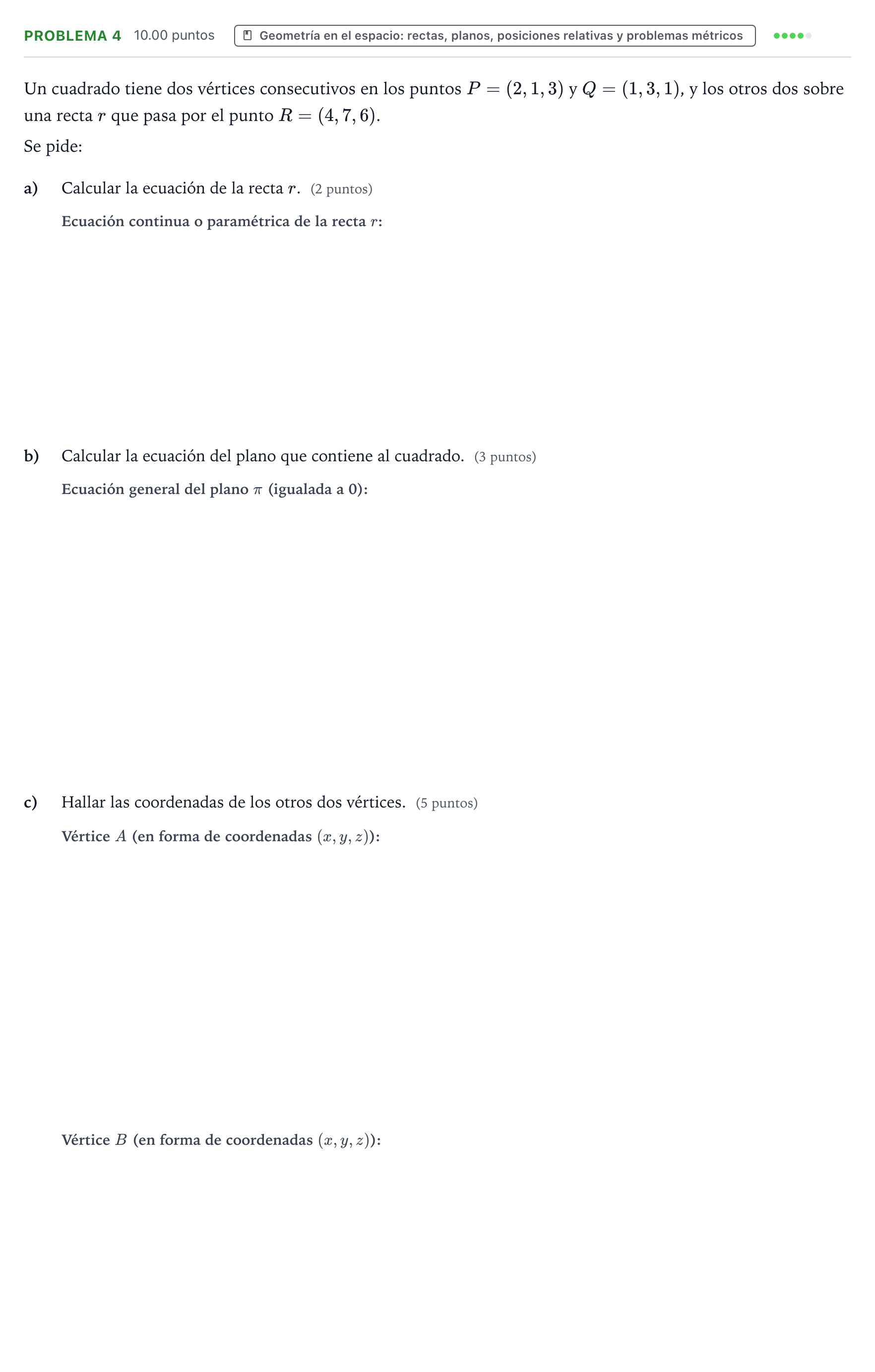 Enunciado: Problema 4 · Matemáticas II PAU Valencia Ordinaria 2024