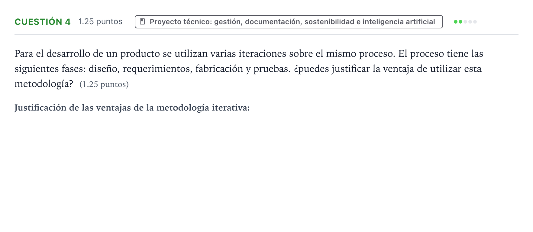 Enunciado: Cuestión 4 · Tecnología e Ingeniería II PAU Valencia Ordinaria 2024