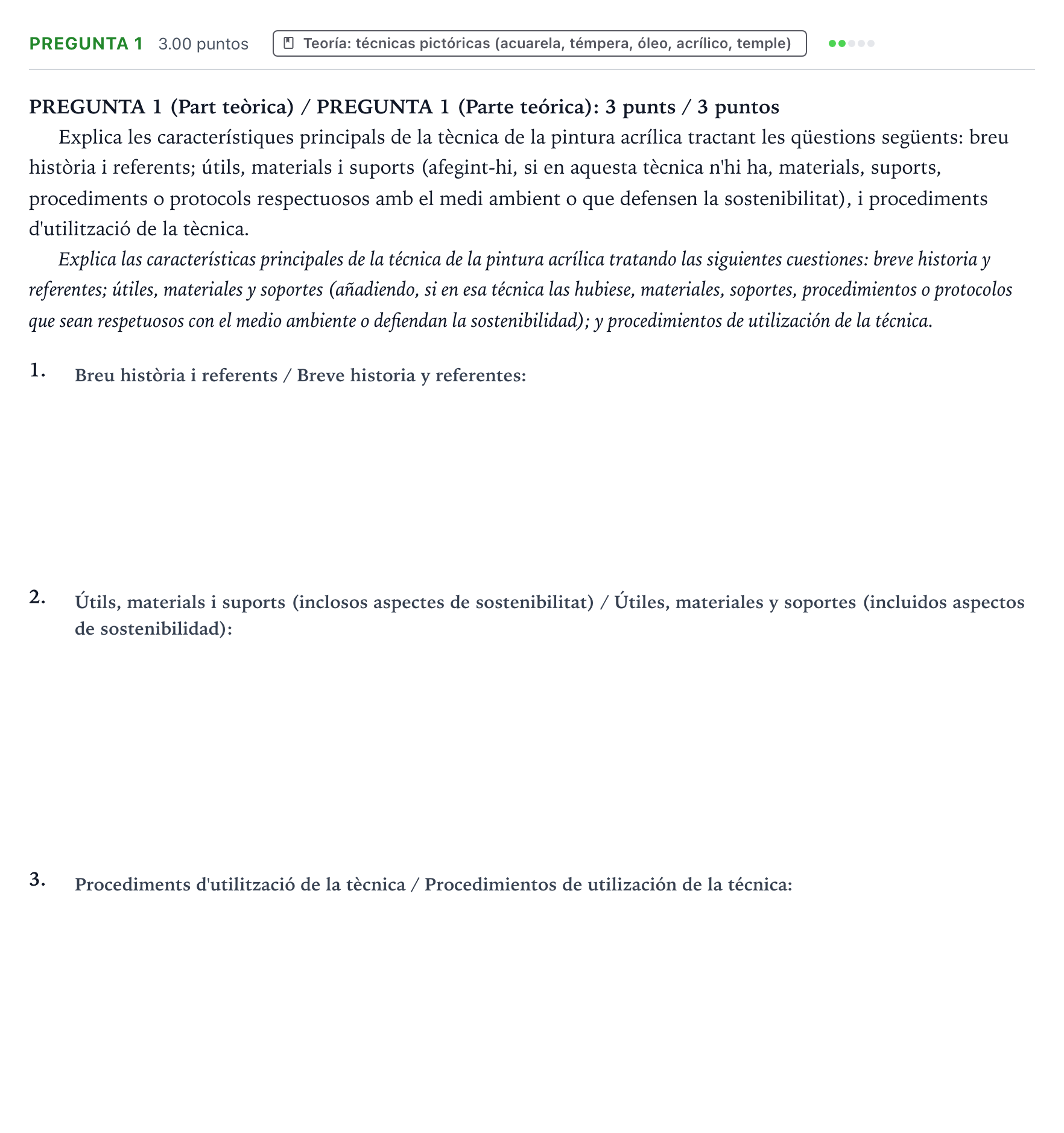 Enunciado: Pregunta 1 · Técnicas de Expresión Gráfico-Plástica PAU Valencia Extraordinaria 2024