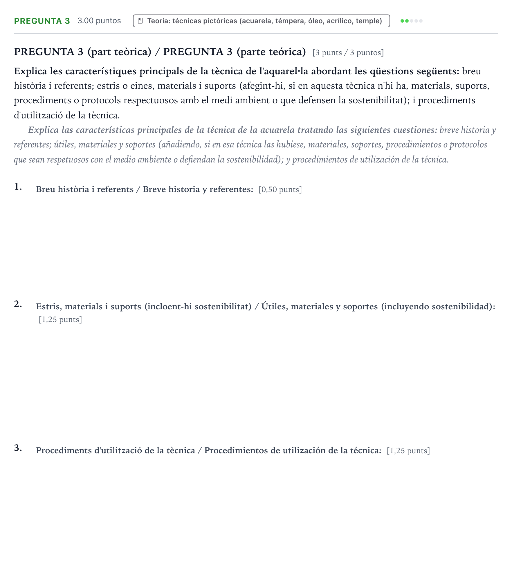 Enunciado: Pregunta 3 · Técnicas de Expresión Gráfico-Plástica PAU Valencia Ordinaria 2024