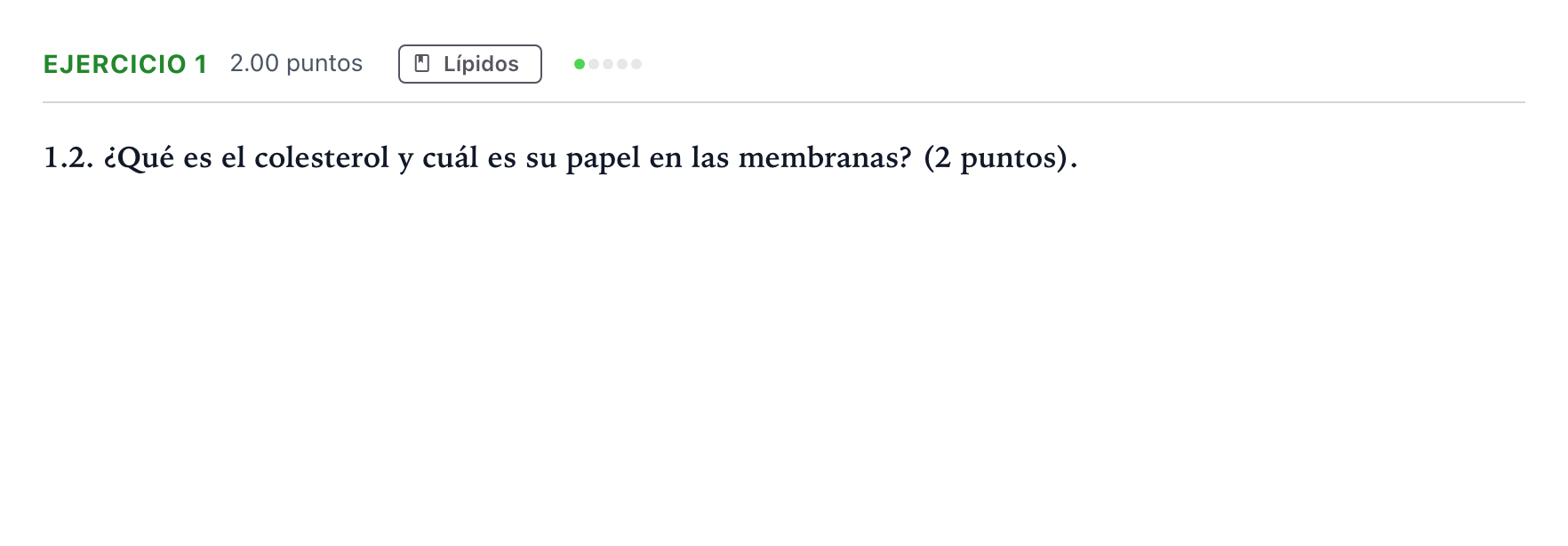 Enunciado: Ejercicio 1 - Lípidos · Biología PAU Valencia Ordinaria 2023