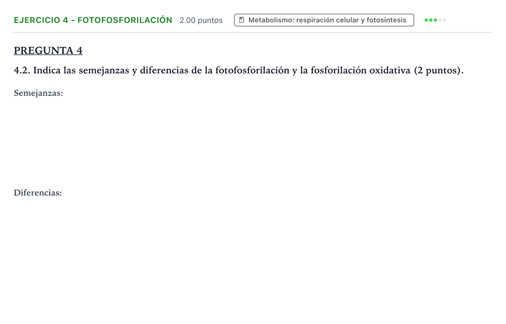 Enunciado: Ejercicio 4 - Fotofosforilación · Biología PAU Valencia Ordinaria 2023