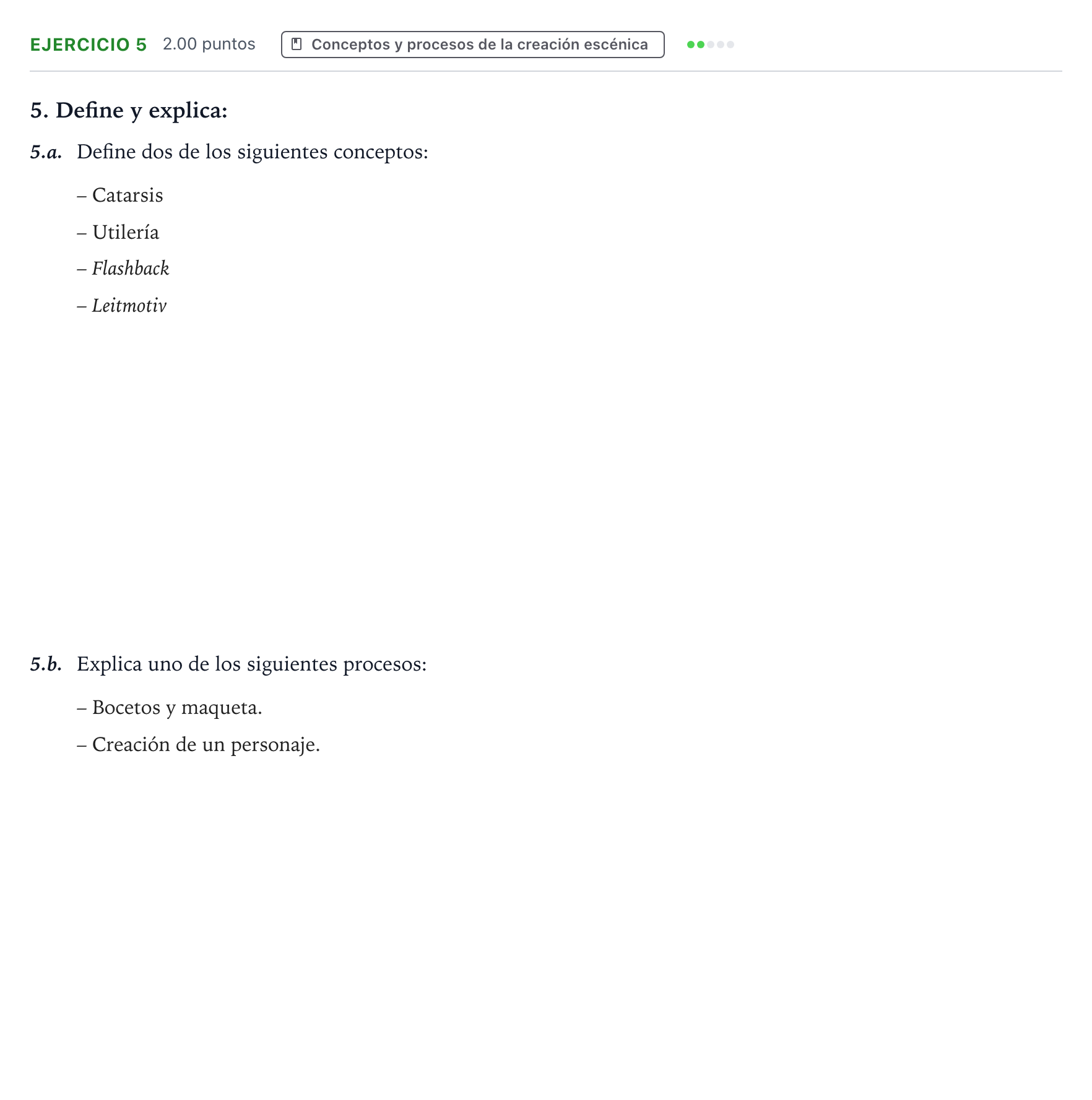Enunciado: Problema 5 · Artes Escénicas PAU Valencia Ordinaria 2023
