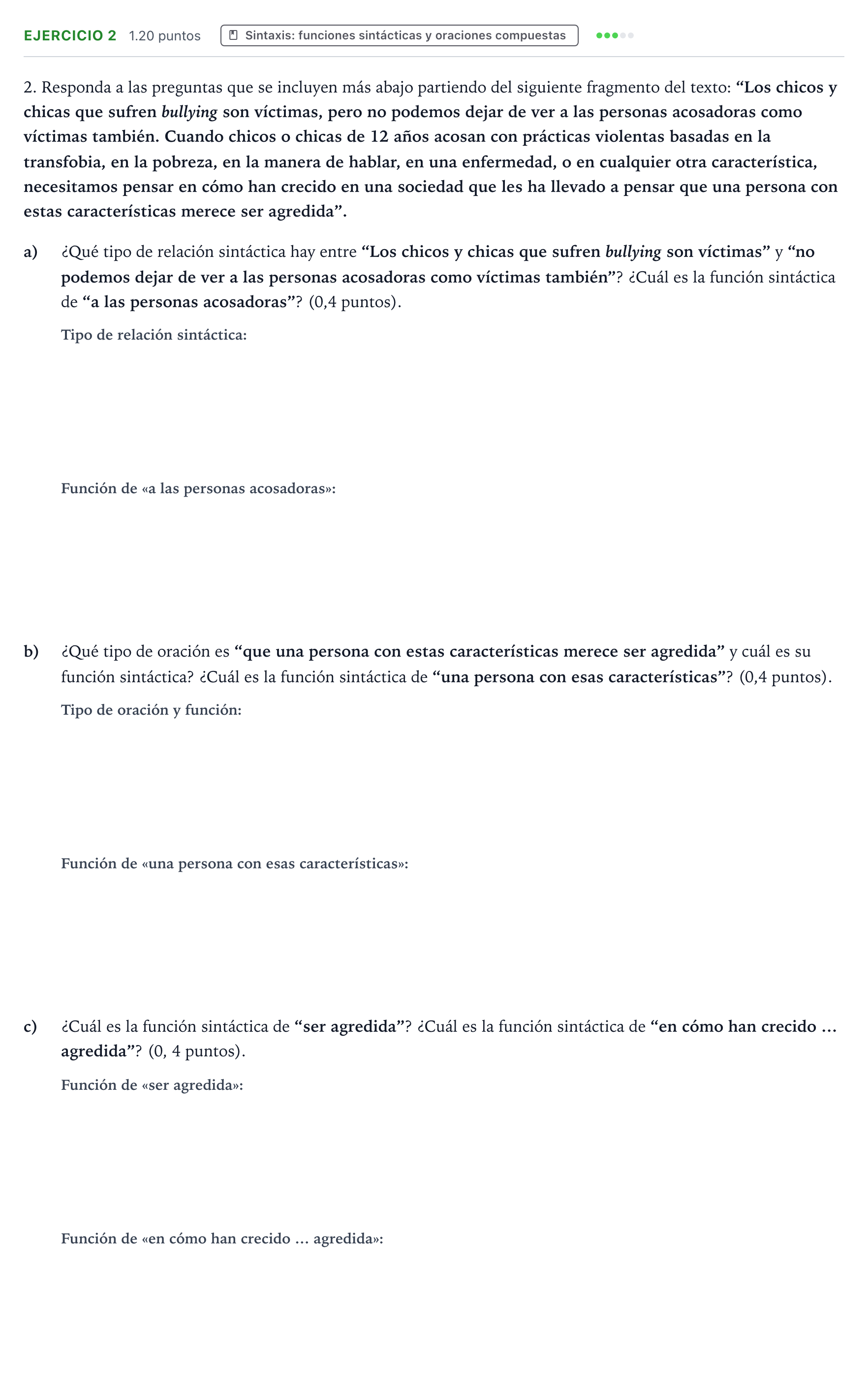 Enunciado: Problema 2 · Lengua Castellana y Literatura II PAU Valencia Extraordinaria 2023