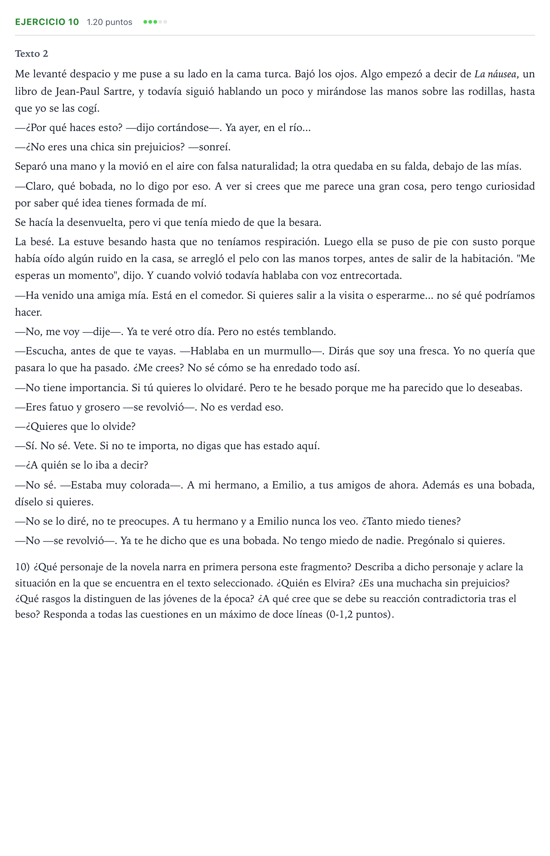 Enunciado: Problema 10 · Lengua Castellana y Literatura II PAU Valencia Ordinaria 2023